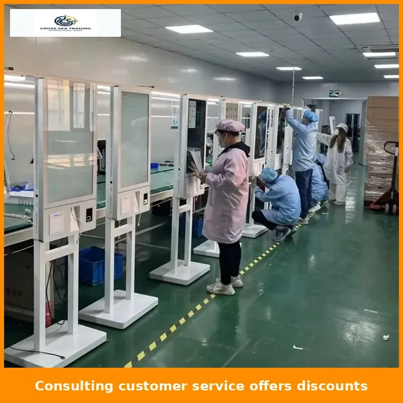 Restaurant 24 27 32 inch touch screen cashless POS fast food self-service order payment end point kiosk floor machine