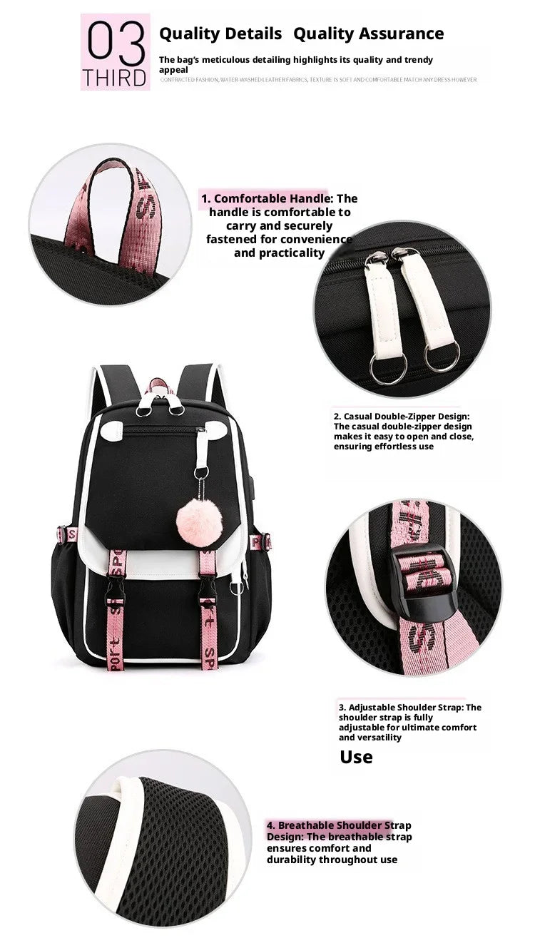Aphmau Anime Backpack for Teenager Back To School Bookbags Fashion Trend Student Laptop Bagpack