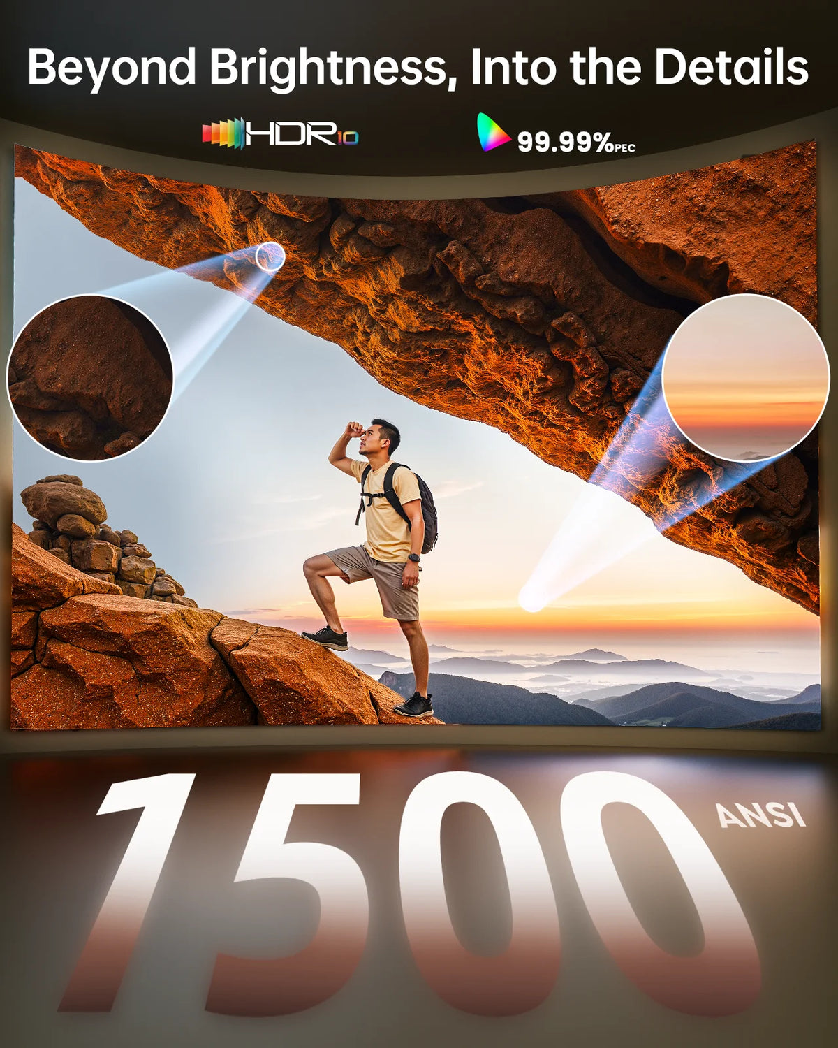 Netflix Licenses 4K Movie Projector 1500ANSI Auto Focus/Keystone WiFi 6 Native 1080p Smart Home Theater Widevine L1 Projectors