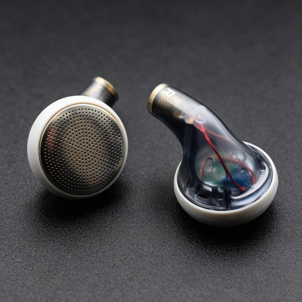 FENGRU BP32 Diy 130 ohm Beryllium Film Driver/300 ohm Carbon Nanotube Film High Impedance Flat Head Earbuds Heavy Bass Earphones