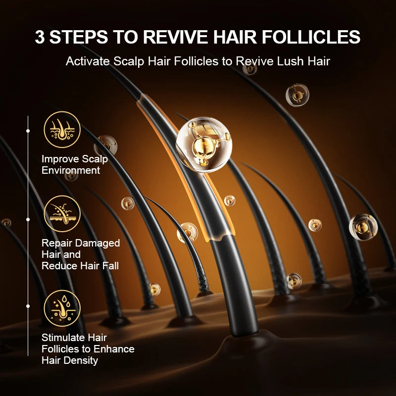 PURC Biotin Hair Growth Oil Shampoo Conditioner Sets Smoothing Anti-Hair Loss Scalp Treatment Hair Care Products for Men Women