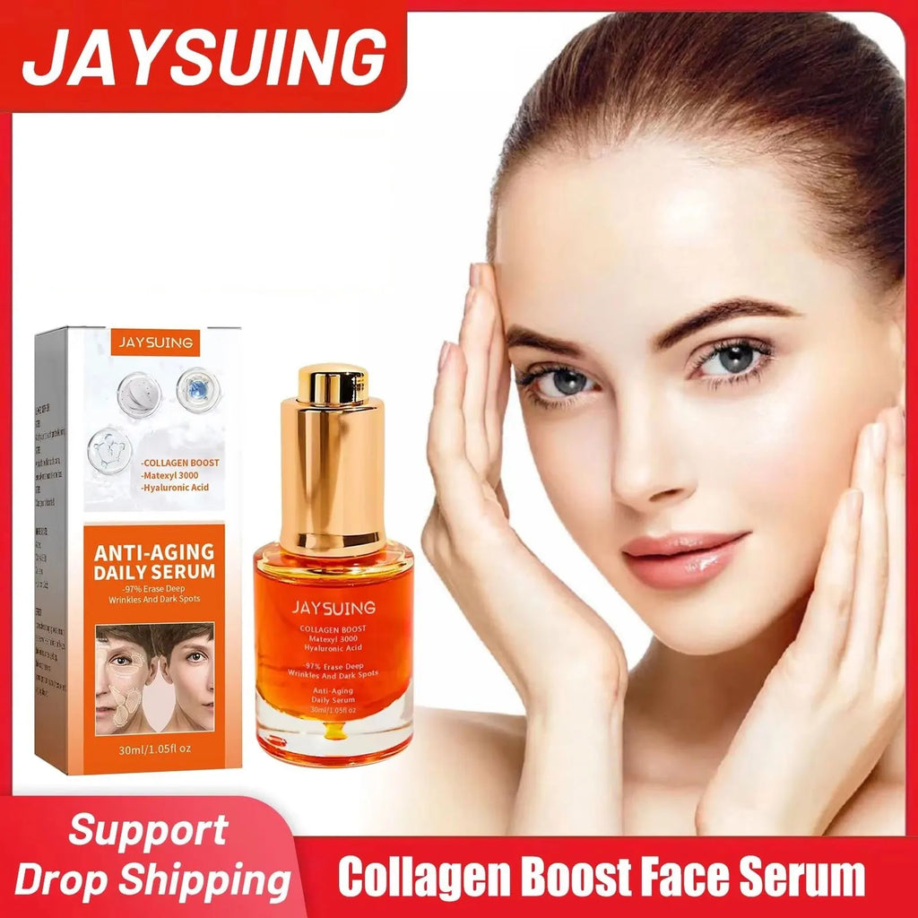 Collagen Boost Face Serum Anti Agi-ng Dark Spo-t Corrector Wrinkle Removal Tightening Lifting Brightening Hydrating Essence 30ml