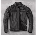 LNY Shop Best.Motor Biker real leather jacket,quality Classic rider leather clothes,man Protectable thick cowhide coat.