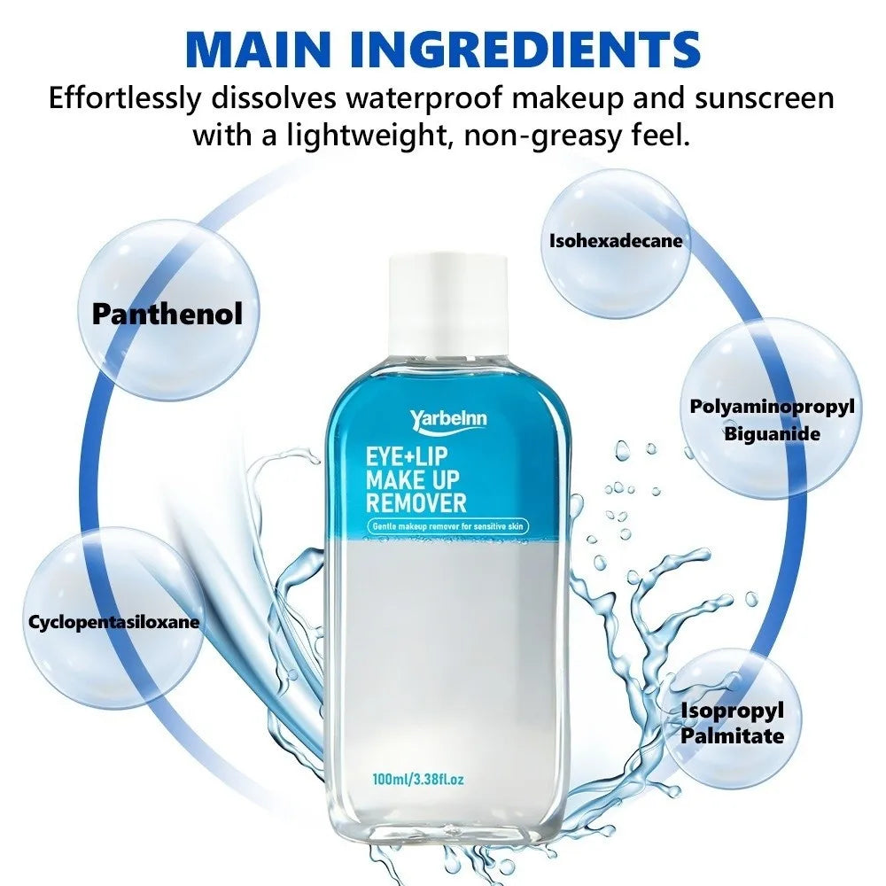 Non-Irritating Eye and Lip Makeup Remover Deeply Cleanses Soothing Skin Makeup Removal Oil Quickly Gently Cleansing Oil