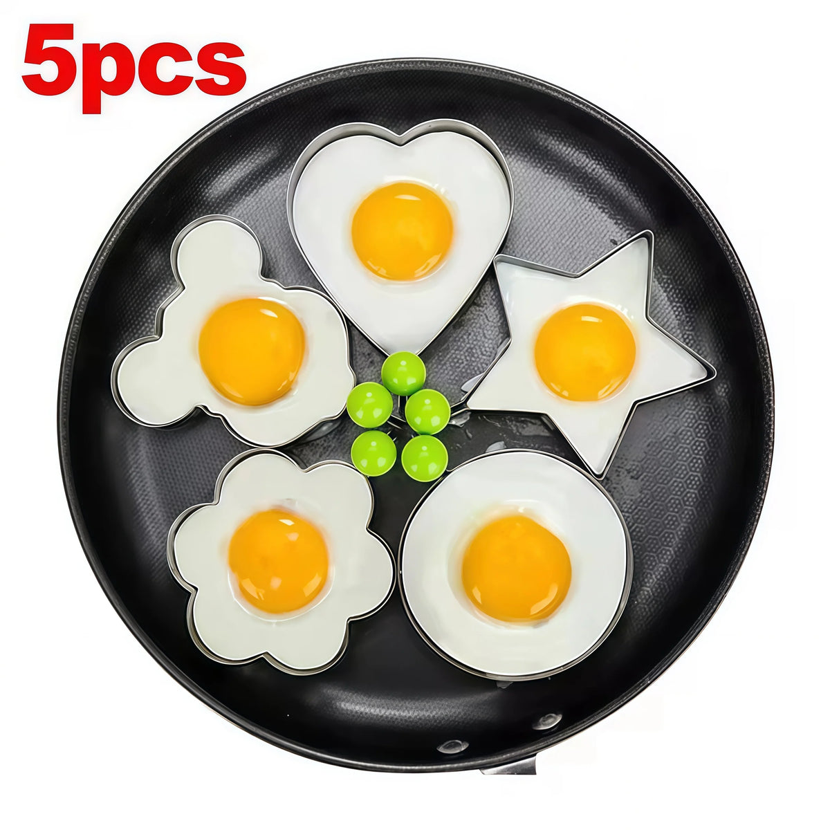 1/4/5PCS Stainless Steel Omelette Forming Machine Mold Breakfast Baking Pancake Mold Baking Cooking Kitchen Gadgets