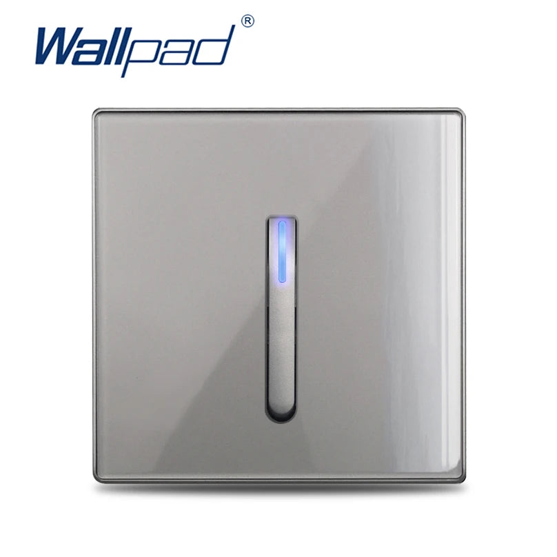 Wall Switch Light Switch 1 2 3 4 Gang Piano Button 1 Way 2 Way White Black Gray Gold Tempered Glass Panel L6