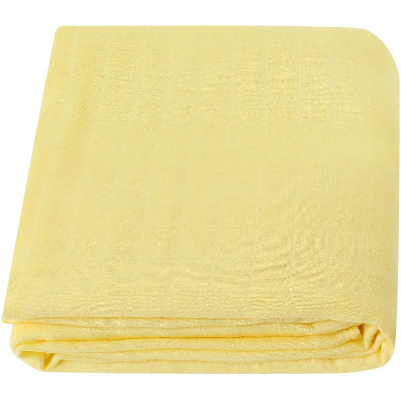 120x120cm Bamboo Baby Swaddle Blankets Solid Plain Color Baby Blankets Newborn Cotton Gauze Blanket Muslin Baby Bath Towel