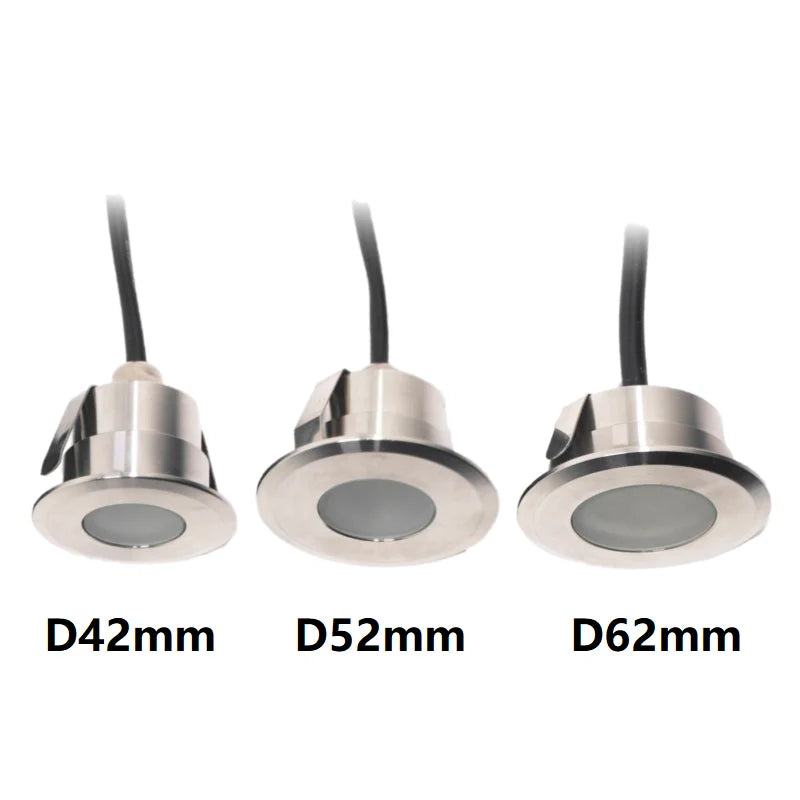 Outdoor Waterproof Led Lamp Garden Deck Terrace Floor Light RGB RGBW Recessed Inground Spot Short 12V 24V IP68 Stainless Steel