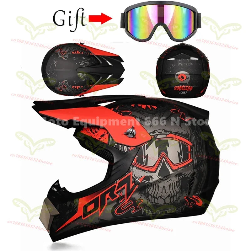 Men's and Women's Off-road Motorcycle Helmet Kart Rally Bike Motocross Helmet Cool Personality Four Seasons cascos para moto