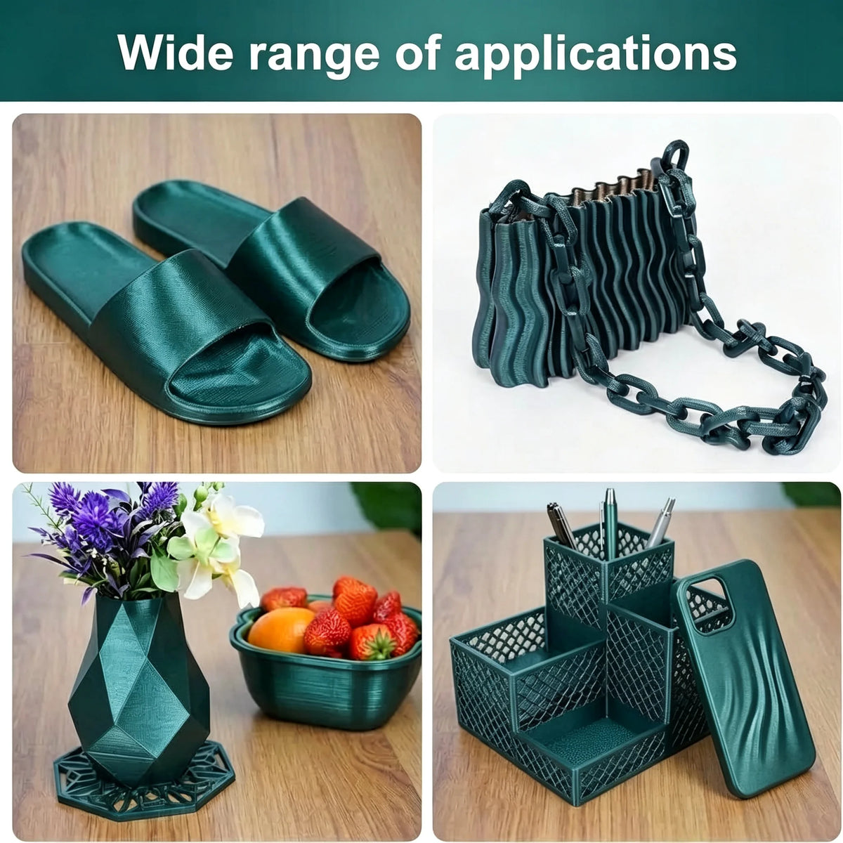 95A Chameleon TPU Filament 1.75mm,TPU Chameleon Color Green 250g 95A Flexible Soft 3D Printer Filament,Changes Color with Light