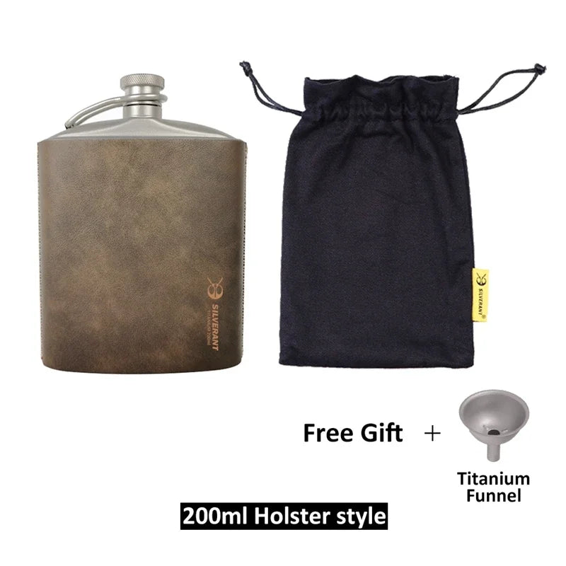 Pure Titanium Water Wine Coffee Tea Bottles Flasks Cans Portable Outdoor Camping Gear EDC Tools