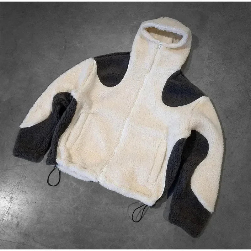 Y2K Zip up Hooded Sweater Harajuku Gothic Fleece Jacket Oversized Streetwear Men Women Hip Hop Fashion vintage sweatshirt top