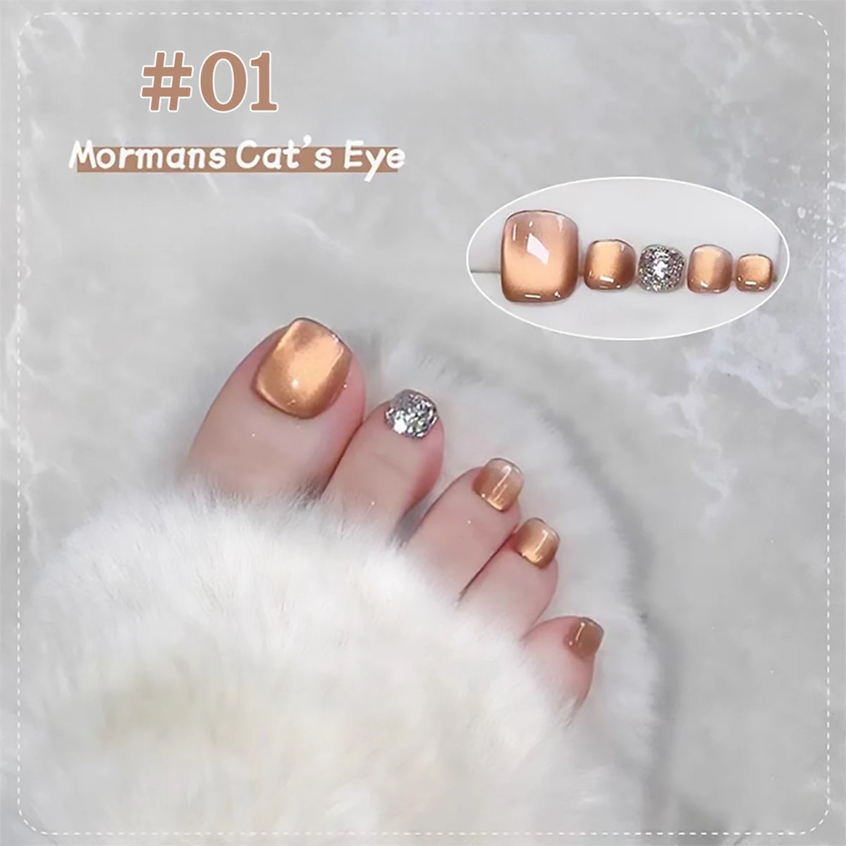 1-8pcs TC Autumn Popular Green Crystal Cat's Eye Molmans High Density Porcelain White Glass Beads Amber Gel Nail Polish Nail Art