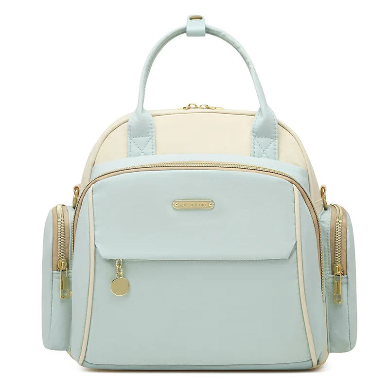 Personalized Mommy Bag Backpack Solid Color Handbag Large Capacity Baby Diapers Organizer Single Shoulder Bags