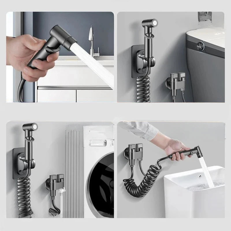 Bathroom Set, High-pressure handheld sprinkler, bathroom cleaning, bathroom accessories, sanitary shower