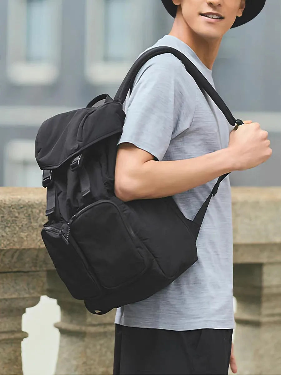 Nylon Backpack For Women Men Large Capacity Travel Bags Unisex Commuting Laptop Knapsack School Book Bag