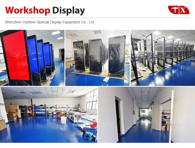 65 Inch 55 Inch Single Dual Side LCD Digital Signage High Brightness 2500 Nits Window Facing Advertising Android Player