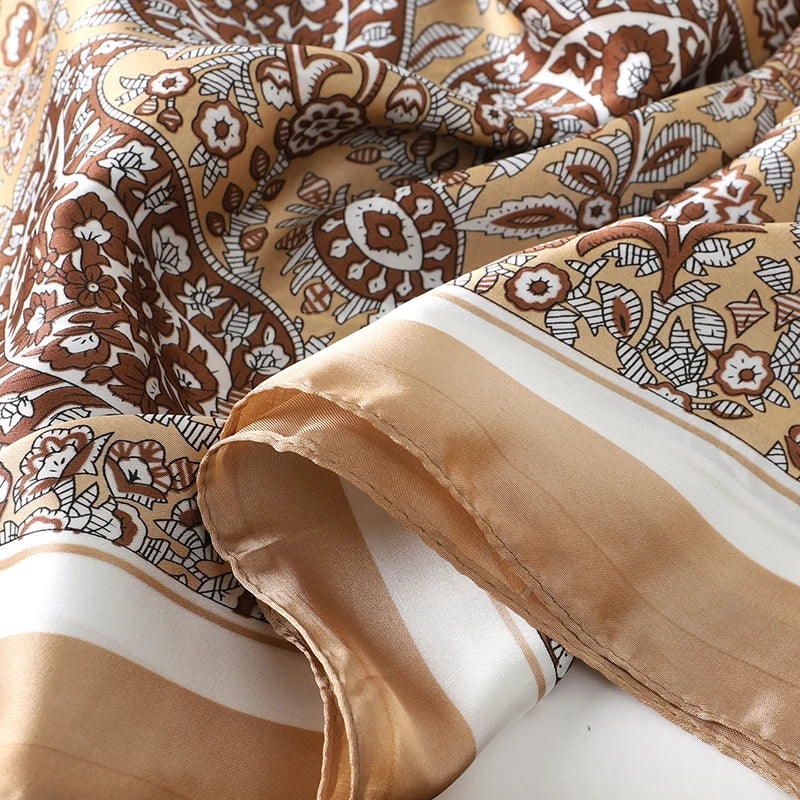 Lady Hair Dot Scarf Female Silk Square Scarves Head Wraps for Women Bandana Fashion Foulard Shawls Female Neckerchief Summer