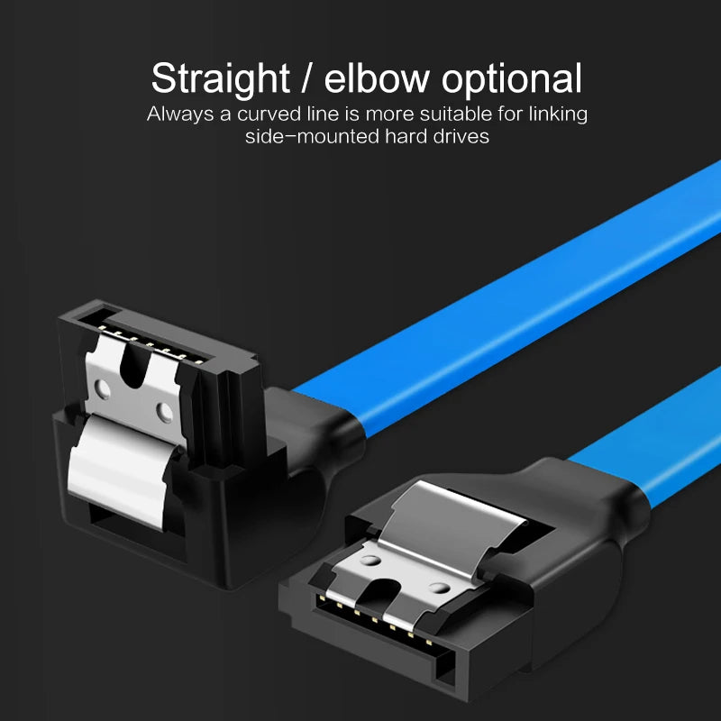 40/50cm Sata3.0 Solid State Hard Disk Serial Data Cable Multi-Color Multi-Spec Flexible Sata Hard Disk Fast Transmission Cable