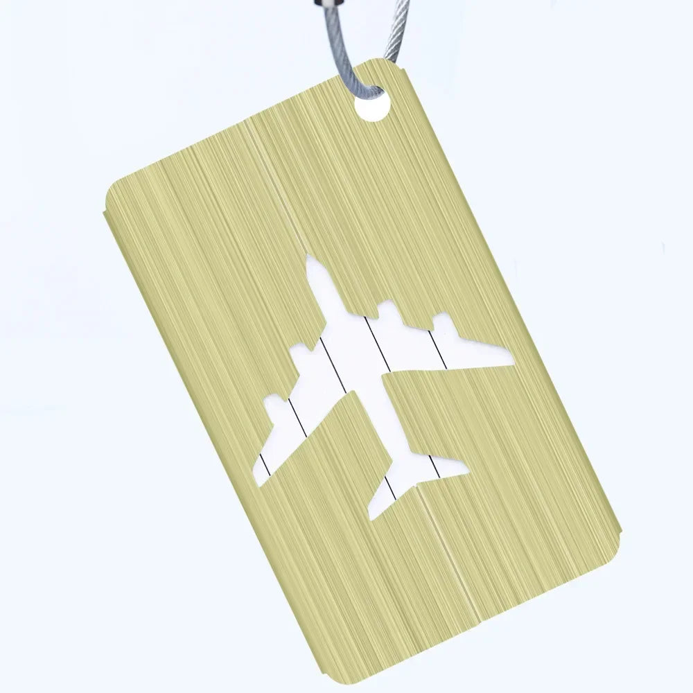 1PC Aluminium Alloy Luggage Tags Fashion Metal Women Men Travel Luggage Suitcase Address Name Label Holder Travel Accessories