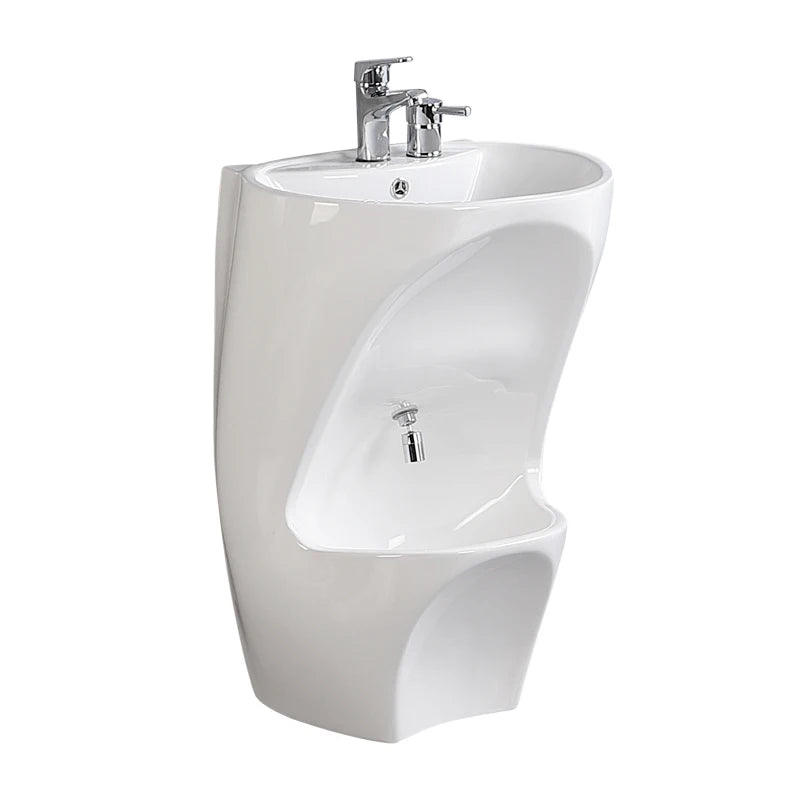Manufacturers supply white ceramic washbasins, double-layer ceramic washbasins, bathroom sinks