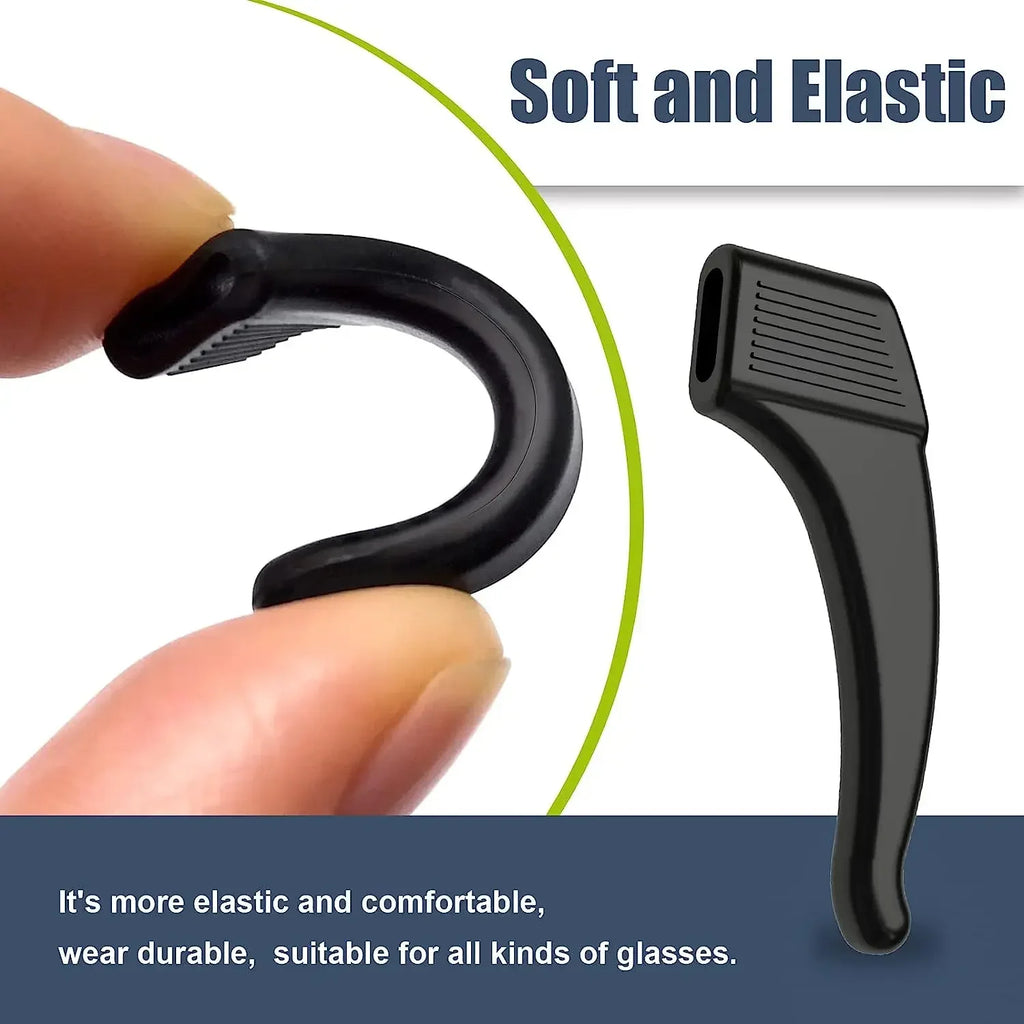 1-20pairs Ear Hook Anti-slip Glasses Leg Ear Sleeve Bracket Fastener Sunglasses Accessories Grip Anti-fall Eyewear Holder