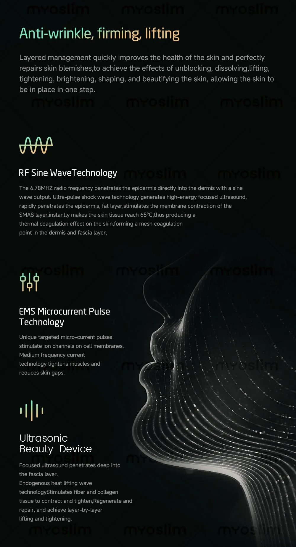 25D 360MAX 3-in-1 Beauty Equipment Ultrasound Technology for Facial Lifting Slimming and Body Firming Non-Invasive Salon Machine