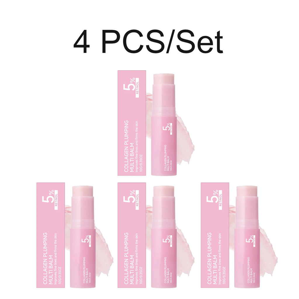 PDRN Pink Collagen Multi Balm Stick 5% Volume Stick Set Moisturizing Firming Fine Lines Brightening Portable Skincare Stick