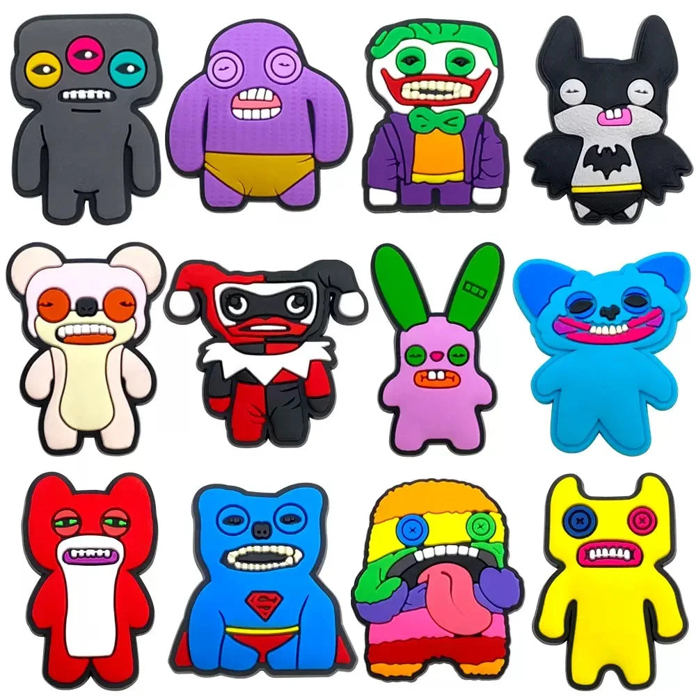 12/50Pcs Fuggler Monster Shoe Charms Cartoon Teeth Monsters Shoes Decoration Accessorie Buckle DIY Clogs Sandal Wristband