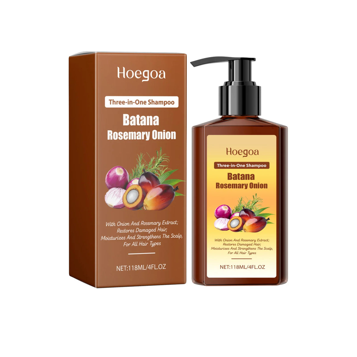 Batana Hair Growth Shampoo Nourish Hair Follicles Strengthen Root Smooth Frizzy Anti Hair Loss Treatment Thickening Hair Shampoo