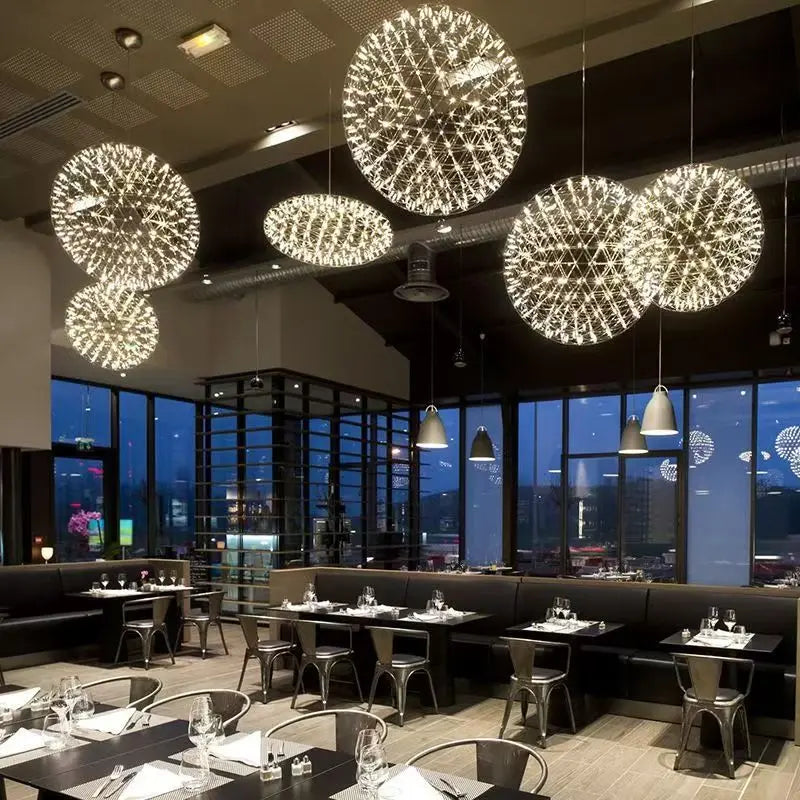 Sparkleball Panoramic Starry Sky Pendant Light Commercial Internet Celebrity Bar Salon Loft Duplex Art Ball Decorative Light