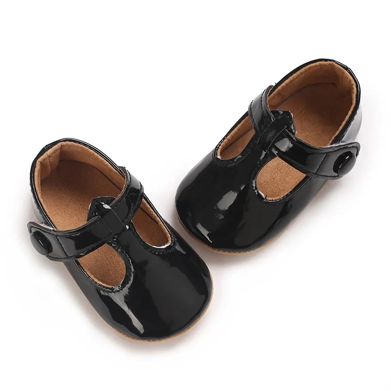 Baby Learning Walk Shoes,Multi Color Patent T-Strap Mary Jane Shoes,Soft Fashion Infant Daily Footwear for Baby Girls 0-1 Year