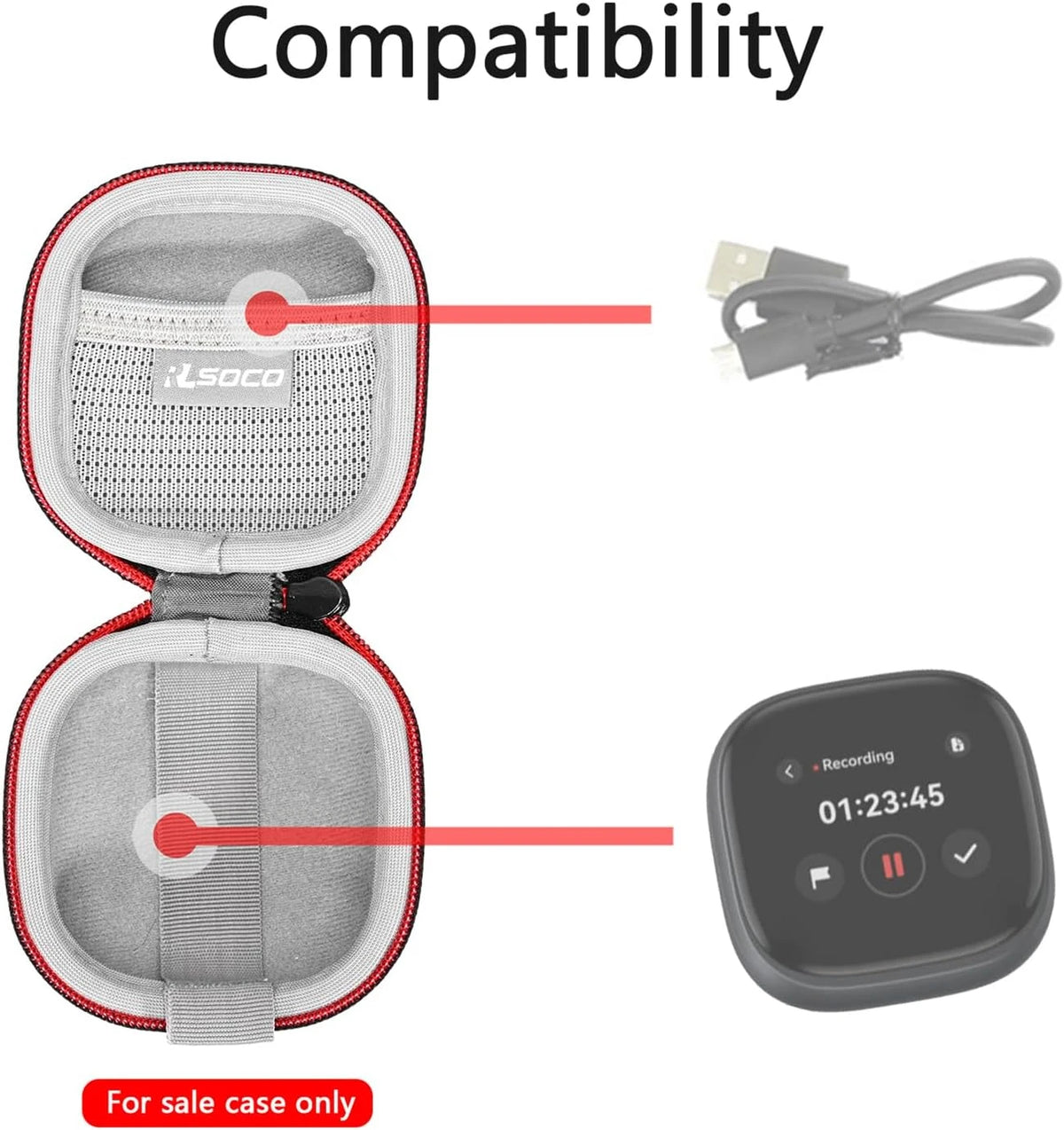 Hard Case for Soundcore Anker Liberty 5 Pro/Liberty 5 Pro Max AI Note-Taker Wireless Noise Cancelling Earbuds (Case Only)