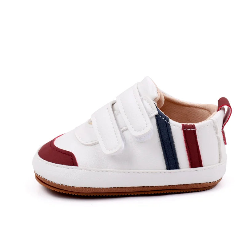 Baby Shoes Soft PU PVC High Quality Anti-slip Sole Newborn Toddler Prewalking Sneaker Spring and Autumn Style 2024 New  BXC3223
