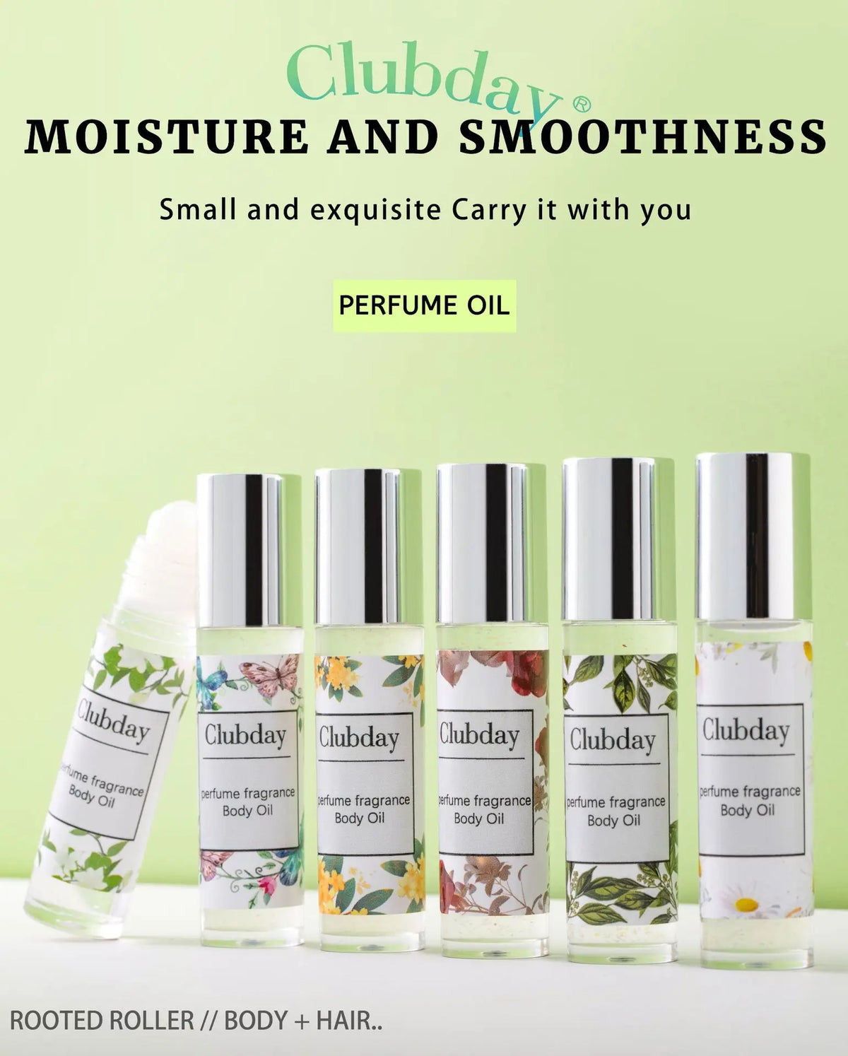 Portable Roll‑on Perfume Oil, Long‑last Fragrance Shimmer Body Highlight Essential Oil Daily Body Scent Makeup Cosmetics
