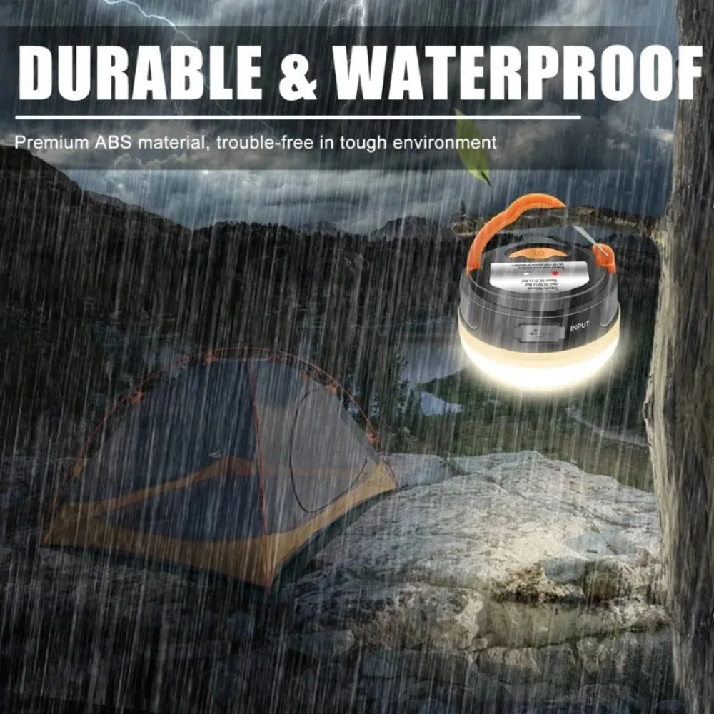 LED Lantern Portable Camping Light 3 Lighting Modes Camplights Hanging Rechargeable Outdoor Tent Home Emergency Lamp with Magnet