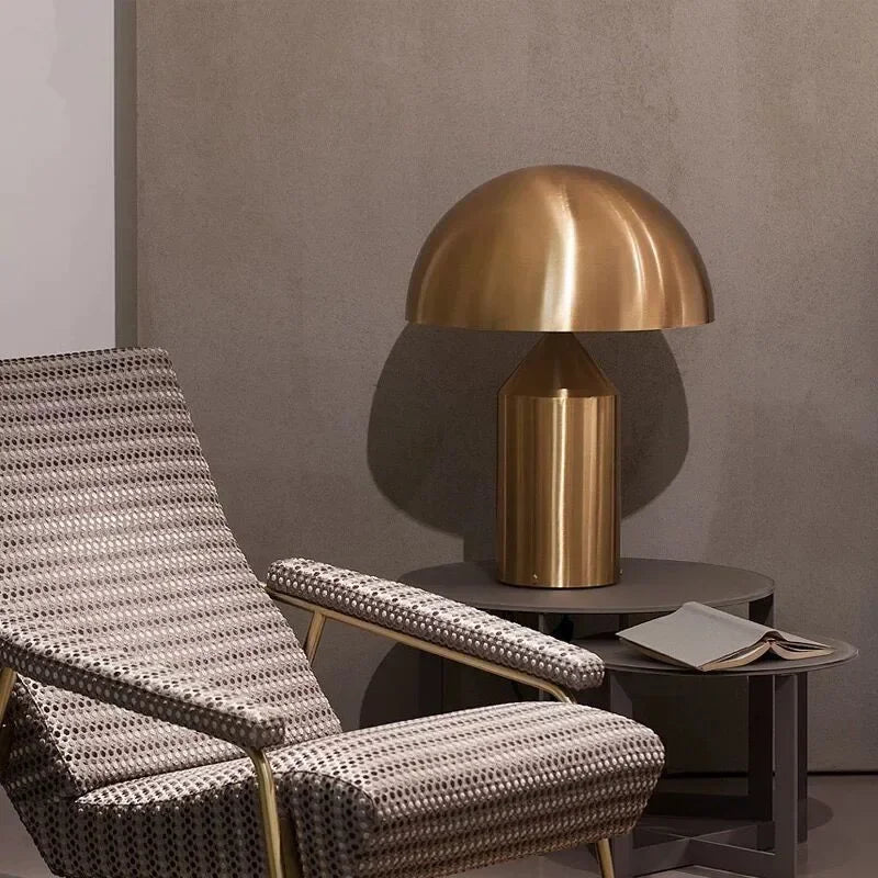 Italy Mushroom Table Lamp Gold/black/white Metal Desk Light Desk Living Dining Room Bedroom Bedside Decoration Standing Lamps G9