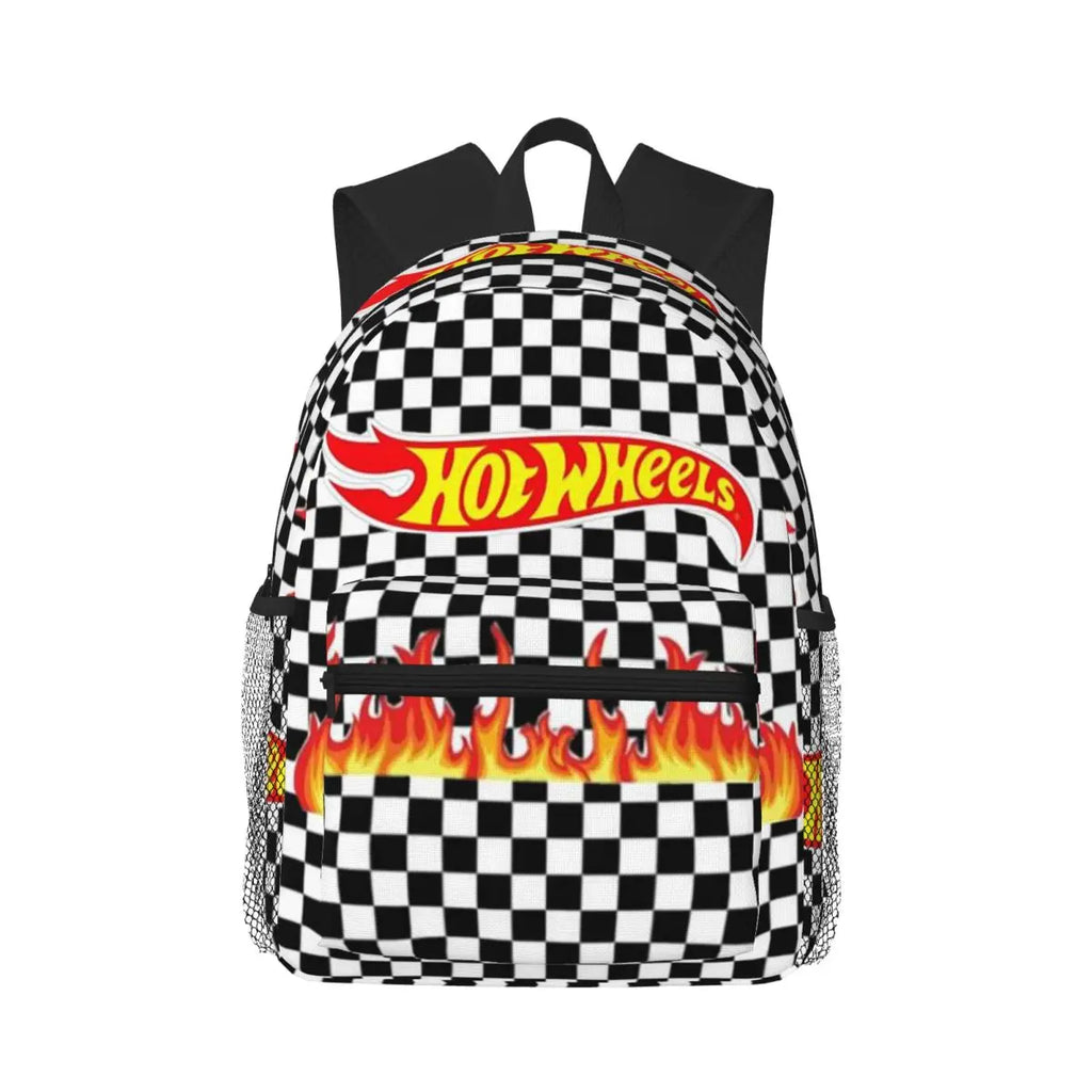 Hot Wheels Race Student Backpack School Bag Hiking Travel Daypack for Men Women Bookbag Shoulder Bags