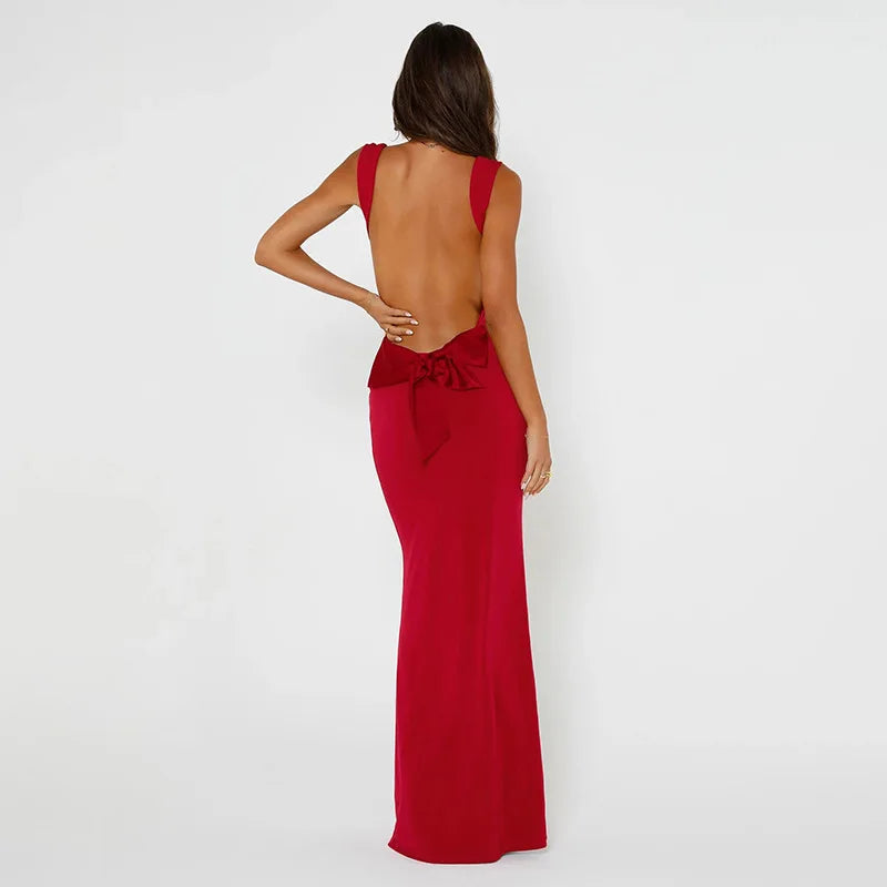 Sexy Sleeveless Backless Long Dress Women 2026 Summer Evening Slim Strap Party Maxi Dresses  Elegant
