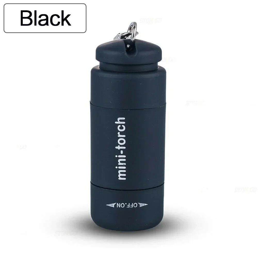 Pocket Keychain Flashlight Waterproof Outdoor Hiking Camping Mini FlashlightUSB Rechargeable LED Multifunctional Strong Light