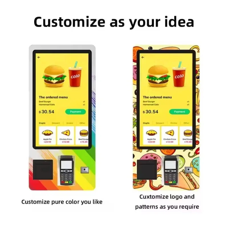 Customizable Touchscreen Self-Service Ordering Terminal for Restaurants OEM/ODM Payment Kiosks at Factory Price