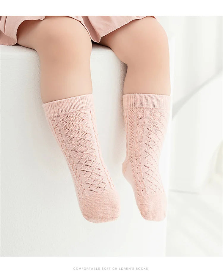 3Pairs/lot Children's Socks For Girls Boys Cotton Casual Kids Sock Spring Summer Baby Toddler Floor Home Sock Non-slip 1-5Years