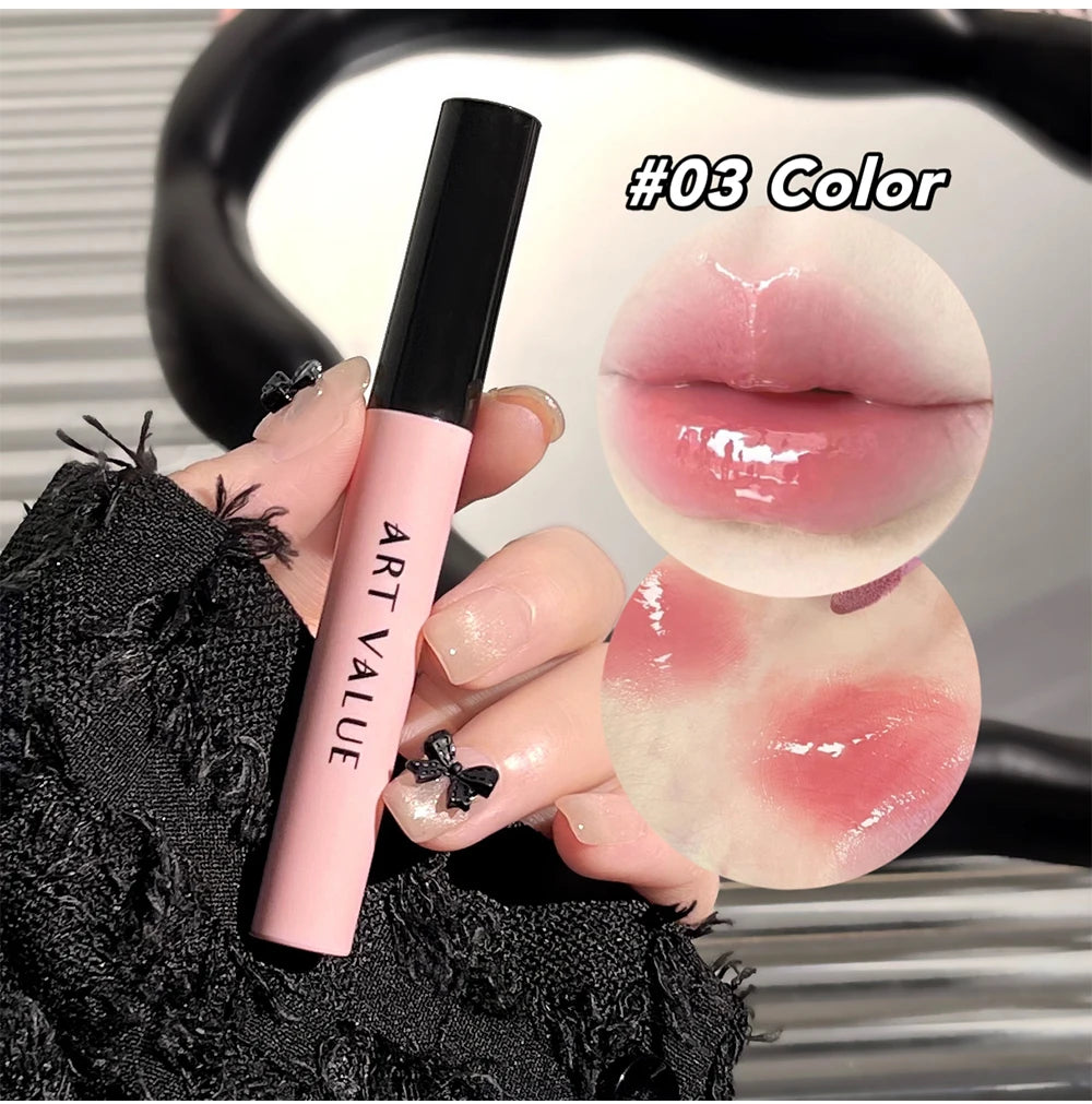 Art Value Black Pink Love Letter Lip Makeup Set Whitening Long-lasting Lip Mud Mirror Lip Glaze Gift Lip Glaze Set