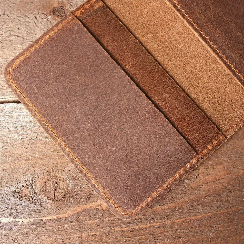 Unisex Genuine Leather Rfid Credit Card Holder Wallet for Women Vintage Small Slim Bifold Men Multi Card Holder Case Purse