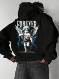 2025 Best-selling Angel Print Men Women Hooded Sweatshirt Autumn Winter Daily Outdoor Vacation Fitness Casual Warm Sportswear