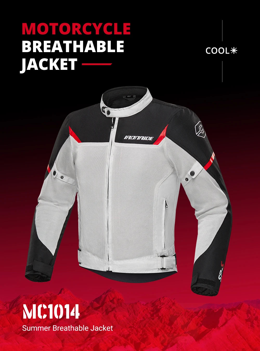 Summer Motorcycle Jacket Man Mesh Breathable Motorbike Riding Moto Jacket Waterproof Outdoor Motocross Riding Protective Gears