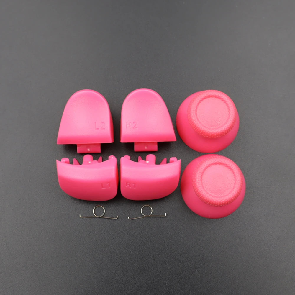 1Set BDM-030 Joystick Thumb Caps & R1 L1 R2 L2 Game Trigger Buttons with Spring for PS5 V3.0 Controller Replace Part