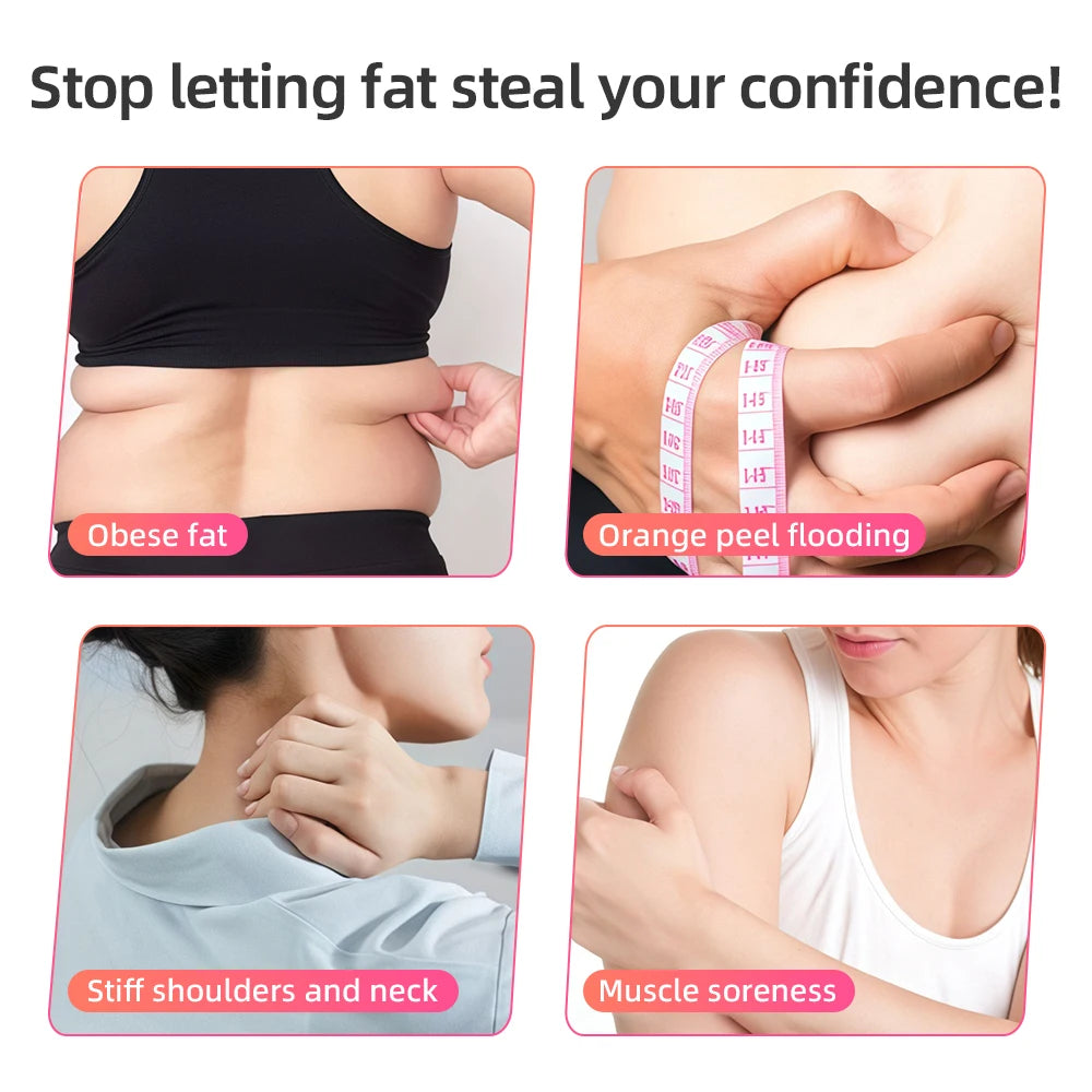 4 in 1 Electric Body Slimming Massager Cellulite Remover EMS RF Radio Frequency Body Sculpting Machine Weight Loss Cordless