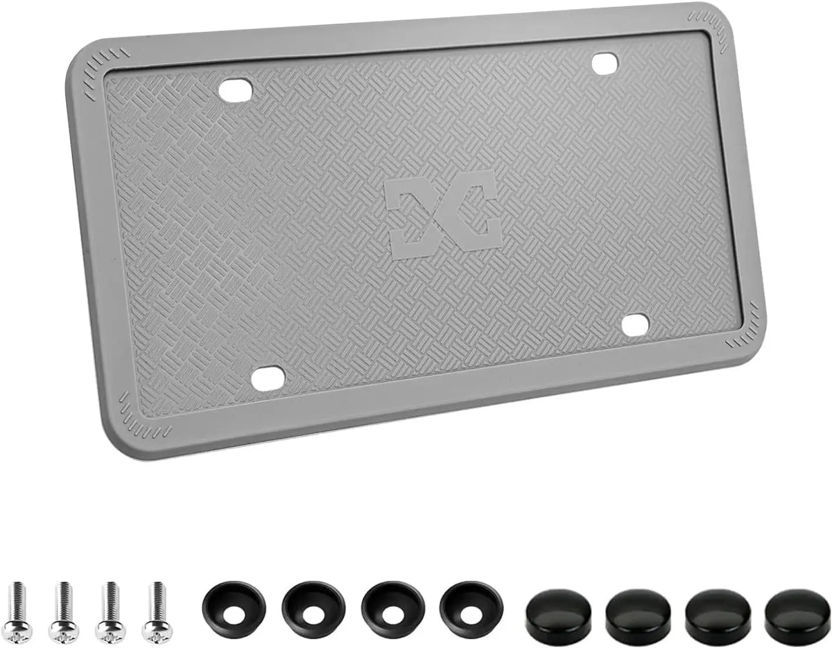 Single-piece American silicone license plate holder is foldable, highly flexible and does not damage the car paint.