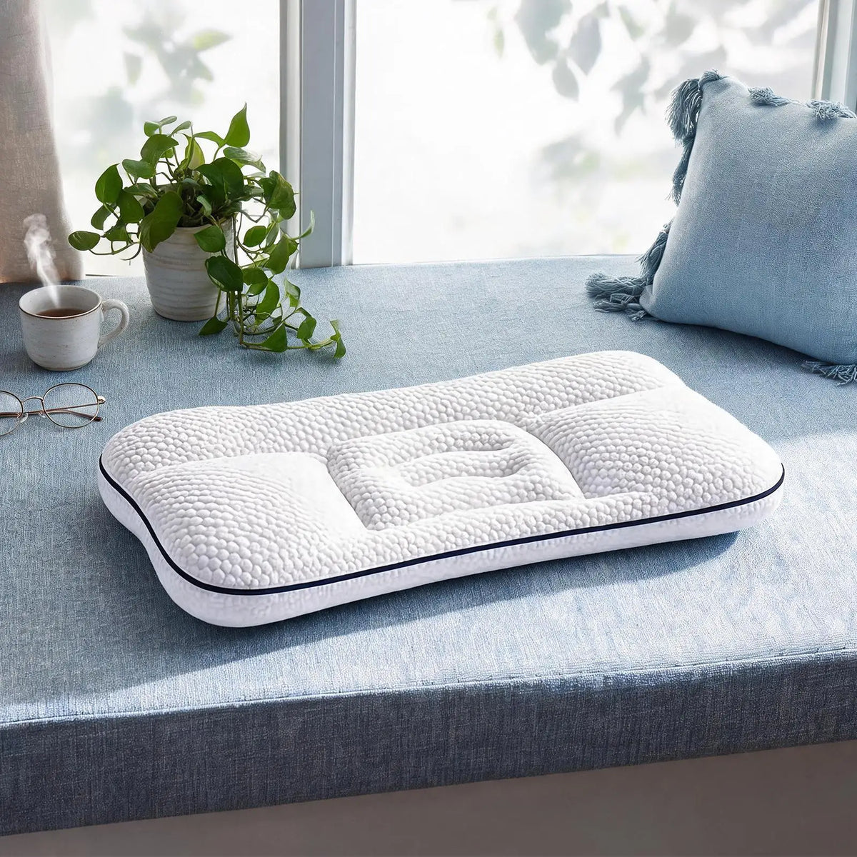 Children's Partition Pillows Double-Sided Breathable Travel Children Pillow for Boys Girls Homes Apartments Daycare Travel Road